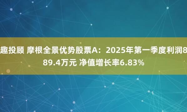 趣投顾 摩根全景优势股票A：2025年第一季度利润889.4万元 净值增长率6.83%