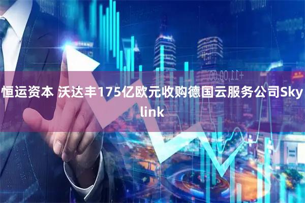 恒运资本 沃达丰175亿欧元收购德国云服务公司Skylink